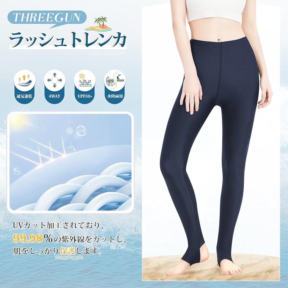 Amazon.co.jp: [THREEGUN] ラッシュガード トレンカ レギンス